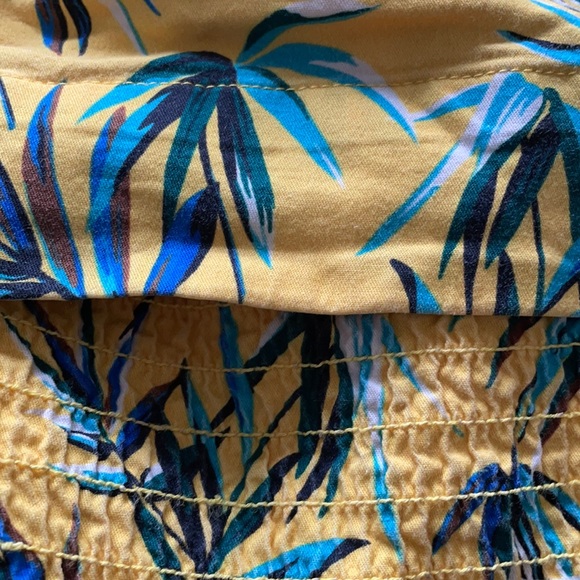 AUTUMN ADEIGBO Lottie Hourglass Dress Yellow Palm Print - Picture 5 of 5